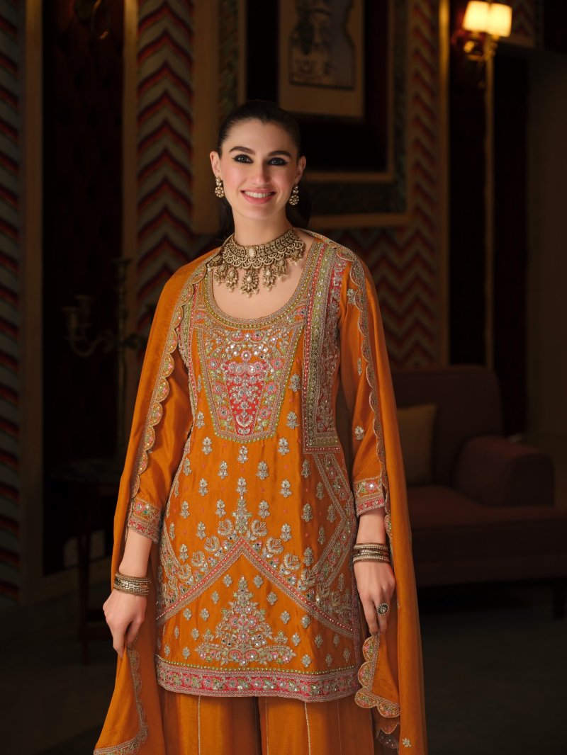 D 2464 To 2466 By Zaveri Chinon Readymade Suits